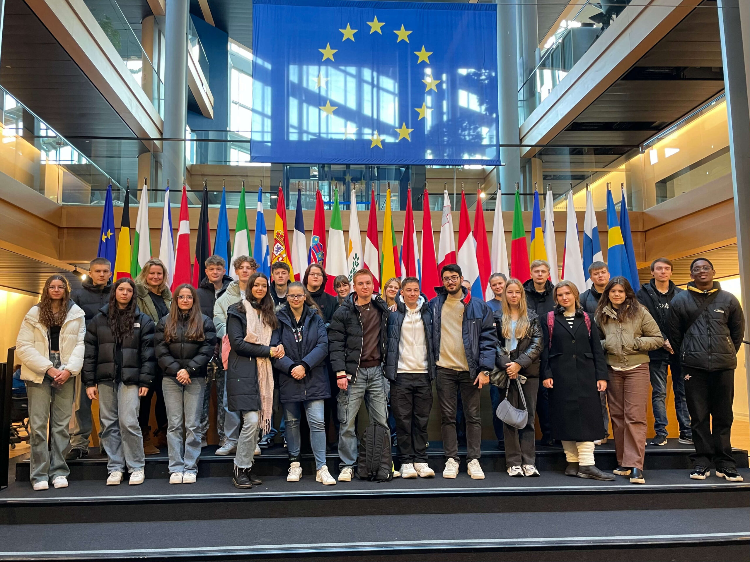 Die Teilnehmergruppe im Europaparlament