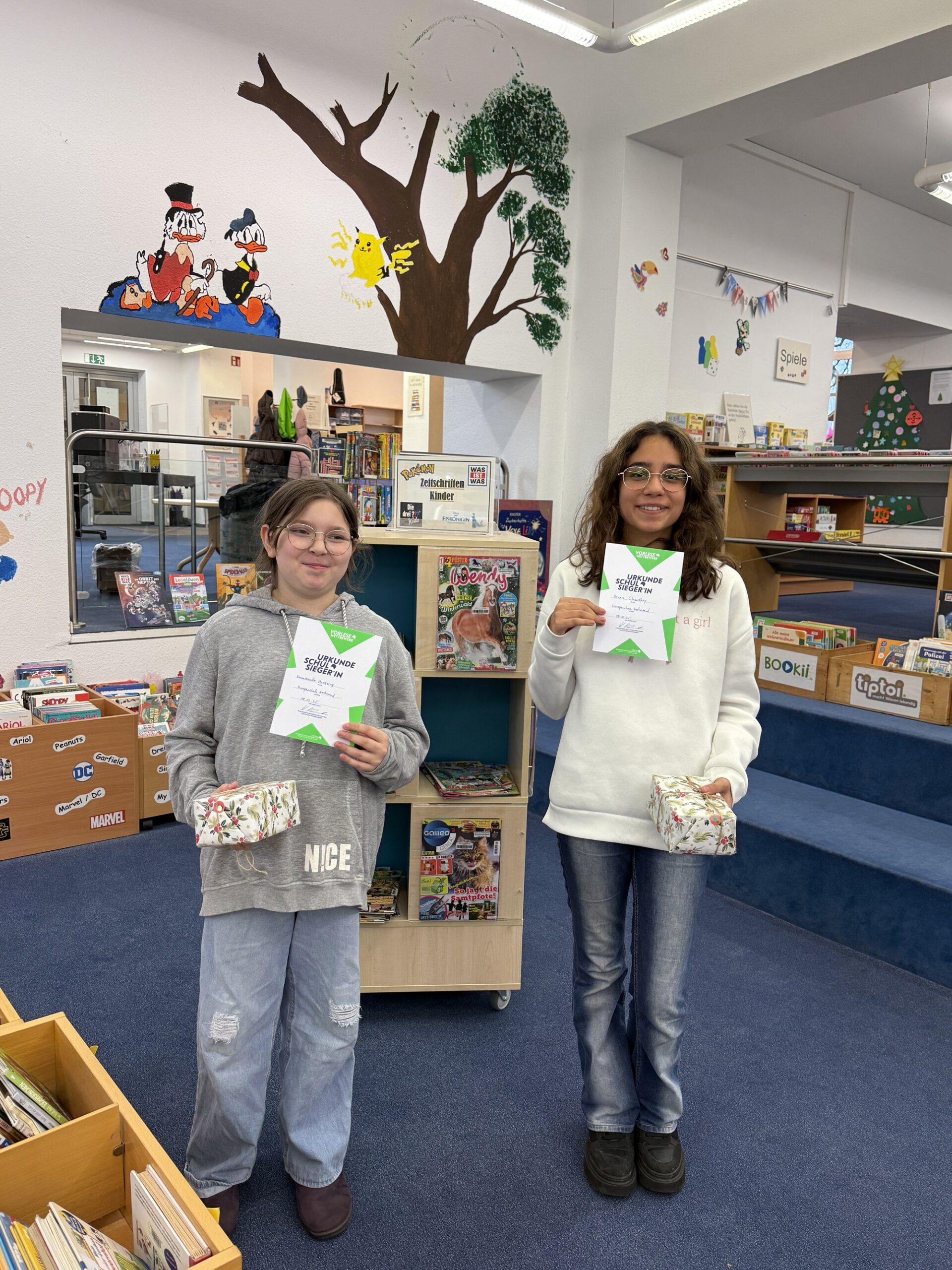 Siegerinnen des Vorlesewettbewerbs